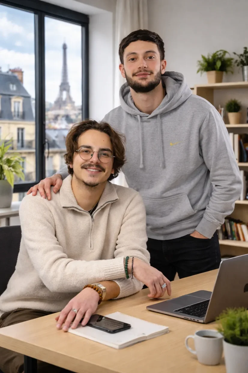 Julien et Théo, cofondateurs d'Orion Studio